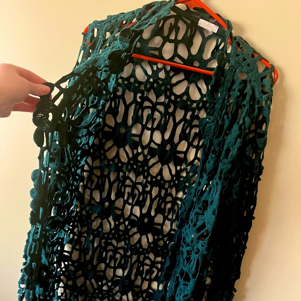Long Green cardigan